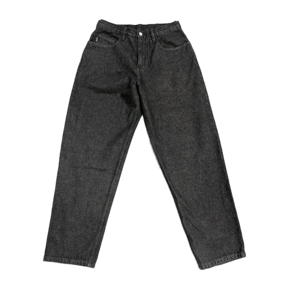 Fresh Jive Jeans Mens Size 32 Black High Rise Baggy Denim Pants Skater USA VTG - Picture 1 of 16